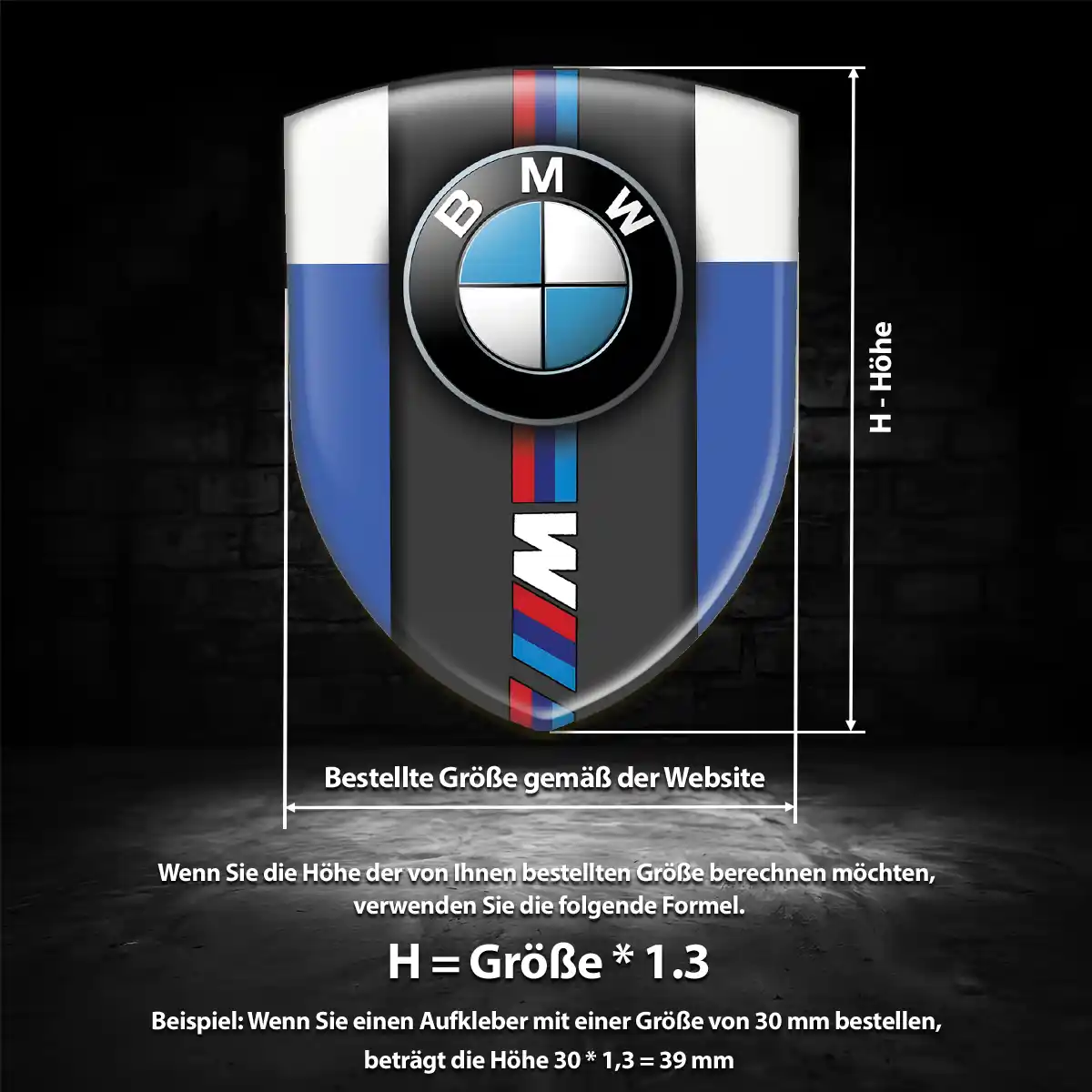 BMW 3D Gel Aufkleber Emblem Hochwertiges Harz