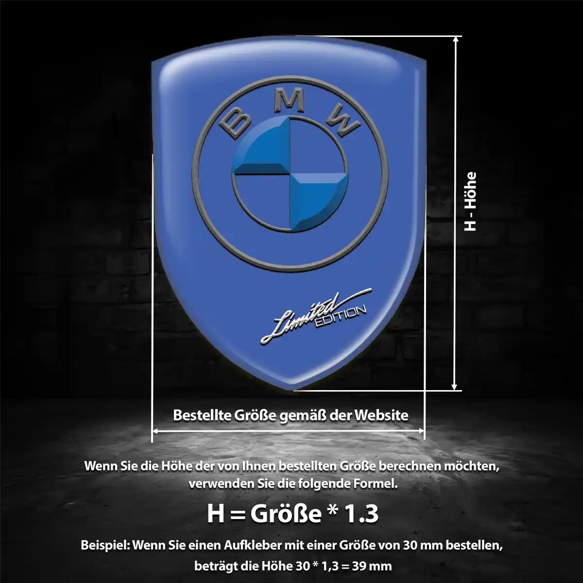 BMW 3D Gel Aufkleber Emblem Hohe Qualität