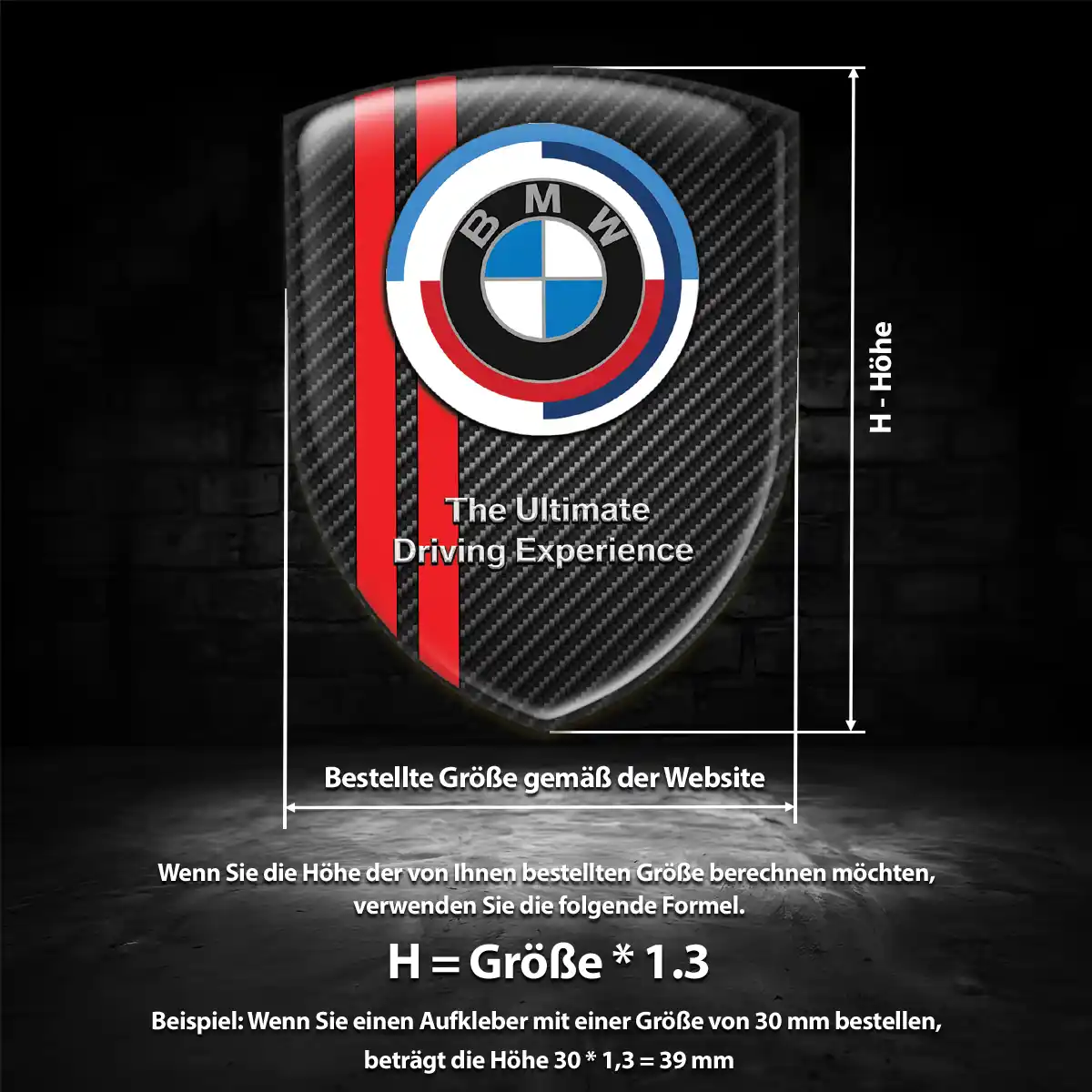 BMW 3D Gel Aufkleber Emblem Limitierte Auflage