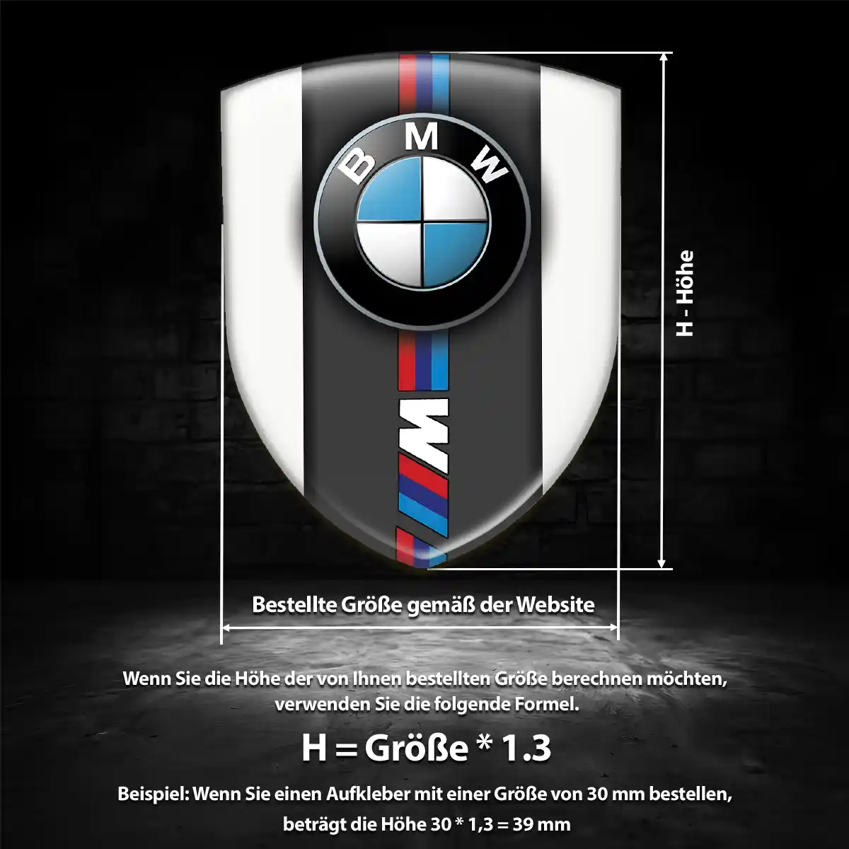 BMW 3D Gel Aufkleber Emblem Luxus-Edition