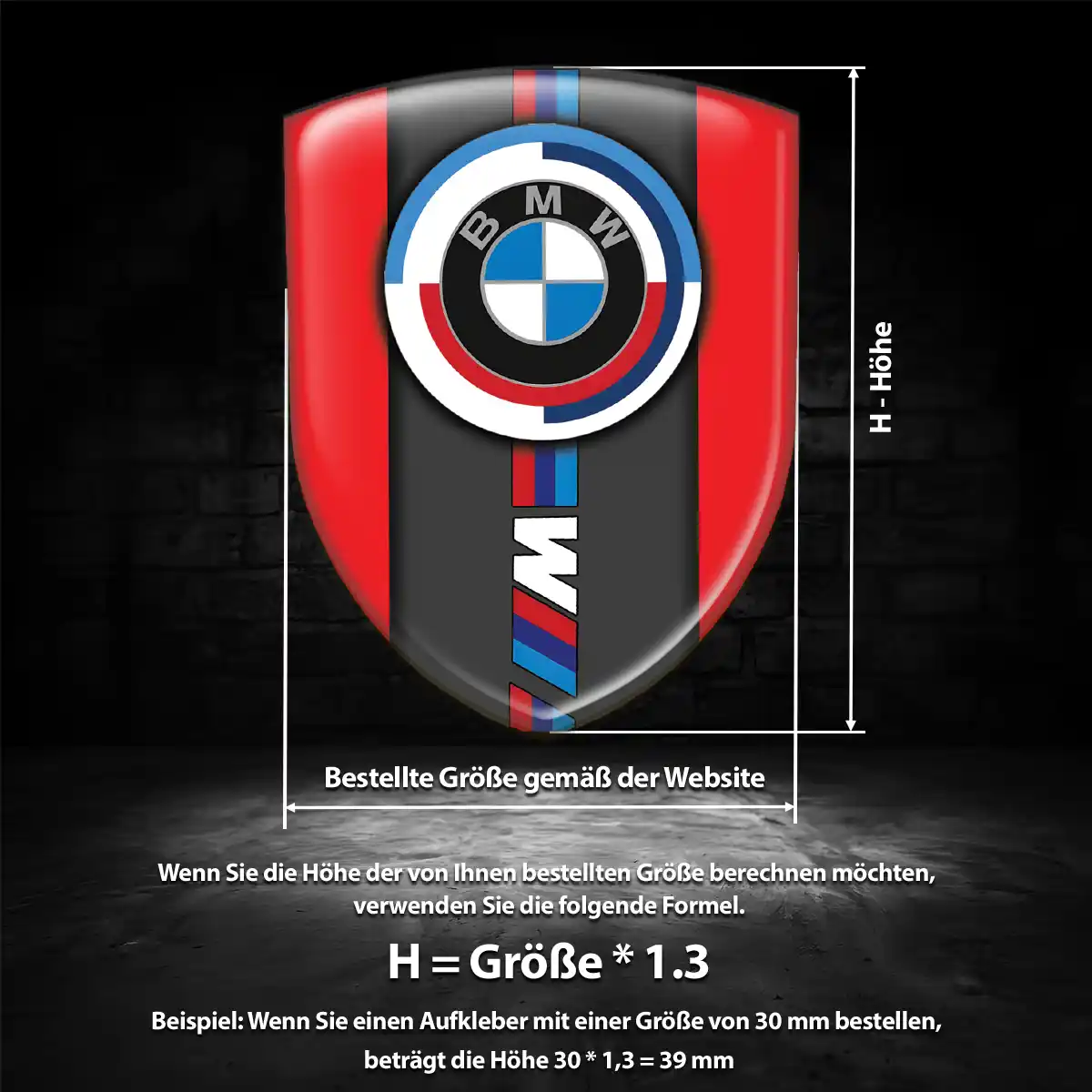 BMW 3D Gel Aufkleber Emblem Premium-Edition