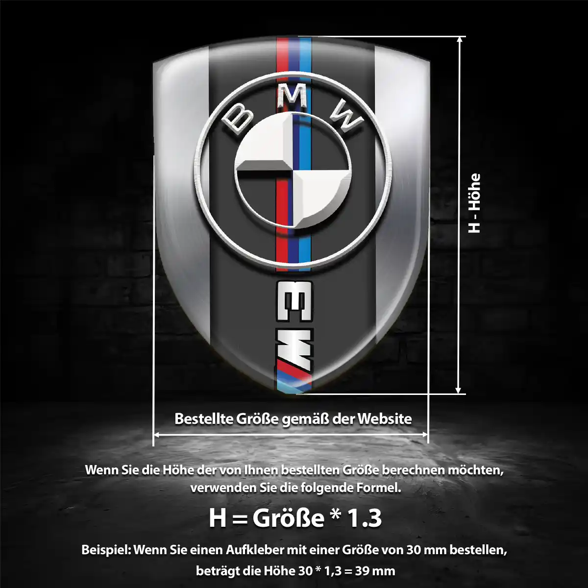 BMW 3D Gel Aufkleber Emblem Premiumqualität