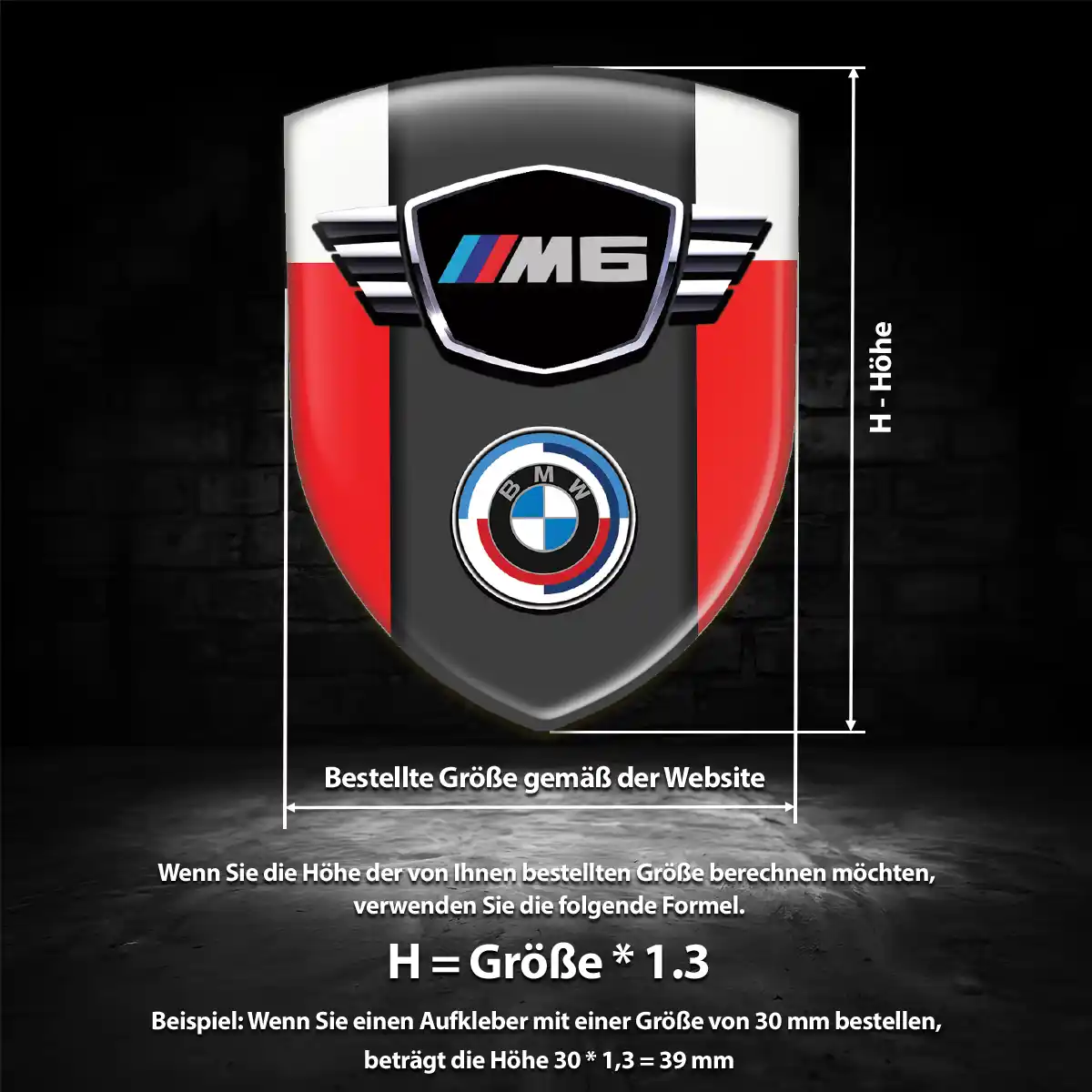 BMW 3D Gel Aufkleber Embleme Interieurdesign