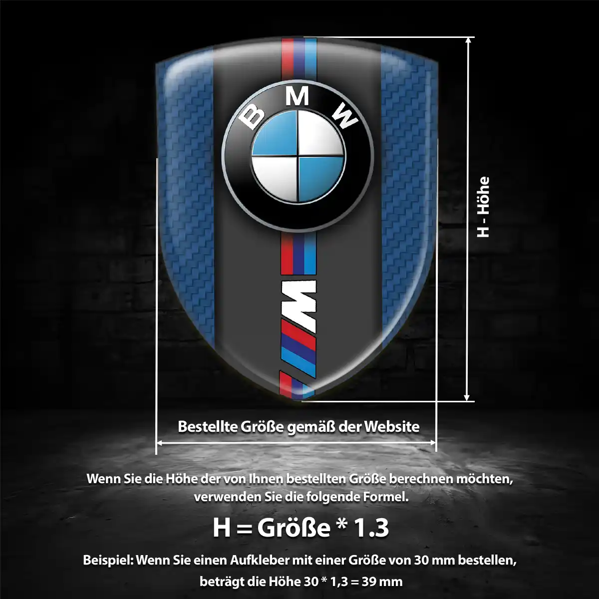 BMW 3D Gel Aufkleber Hohe Qualität