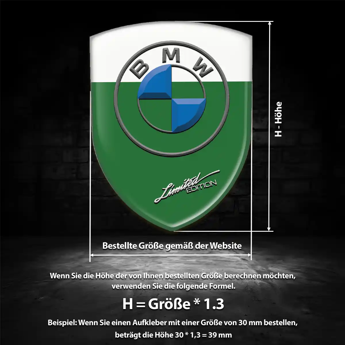 BMW 3D Gel Aufkleber Interieurdesign