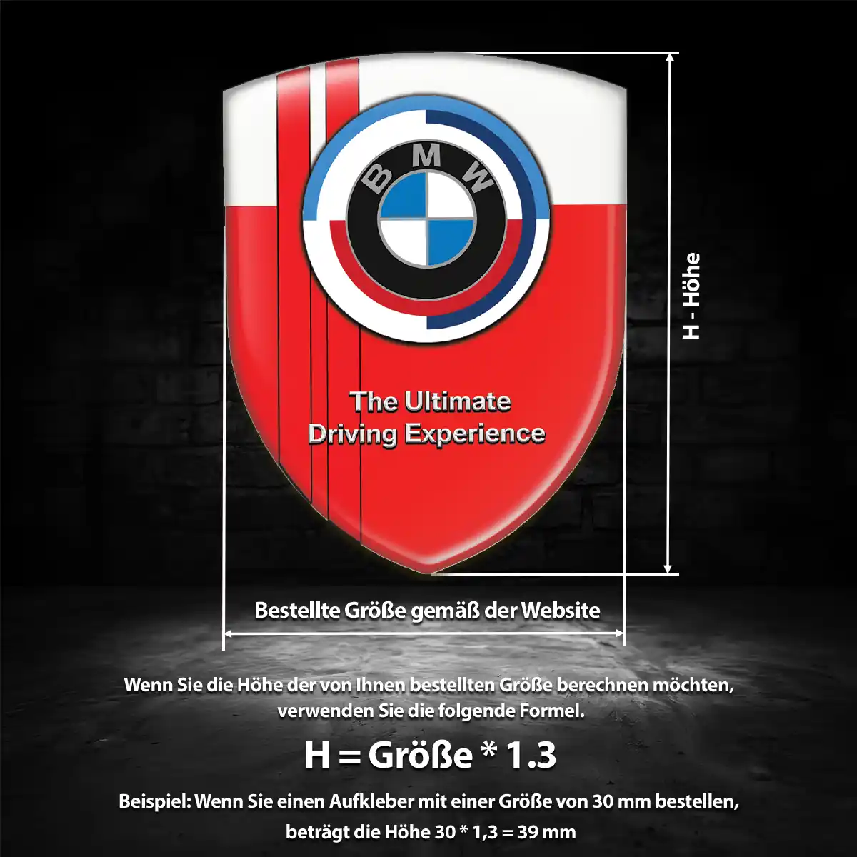 BMW 3D Gel Aufkleber Luxus-Edition