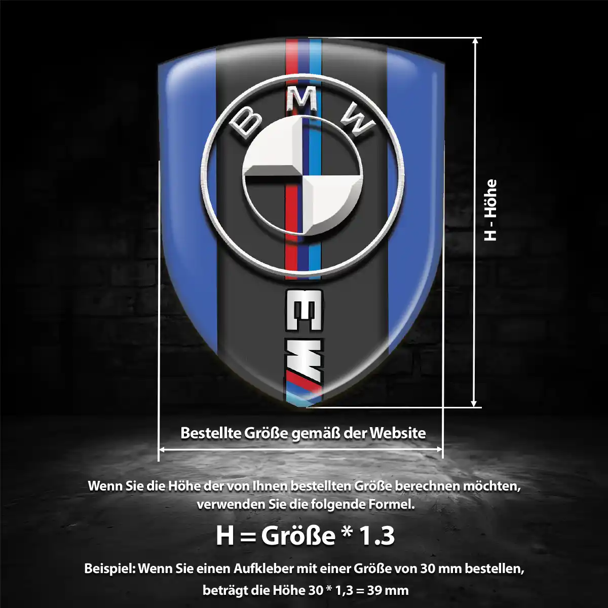 BMW 3D Gel Aufkleber Premium-Edition