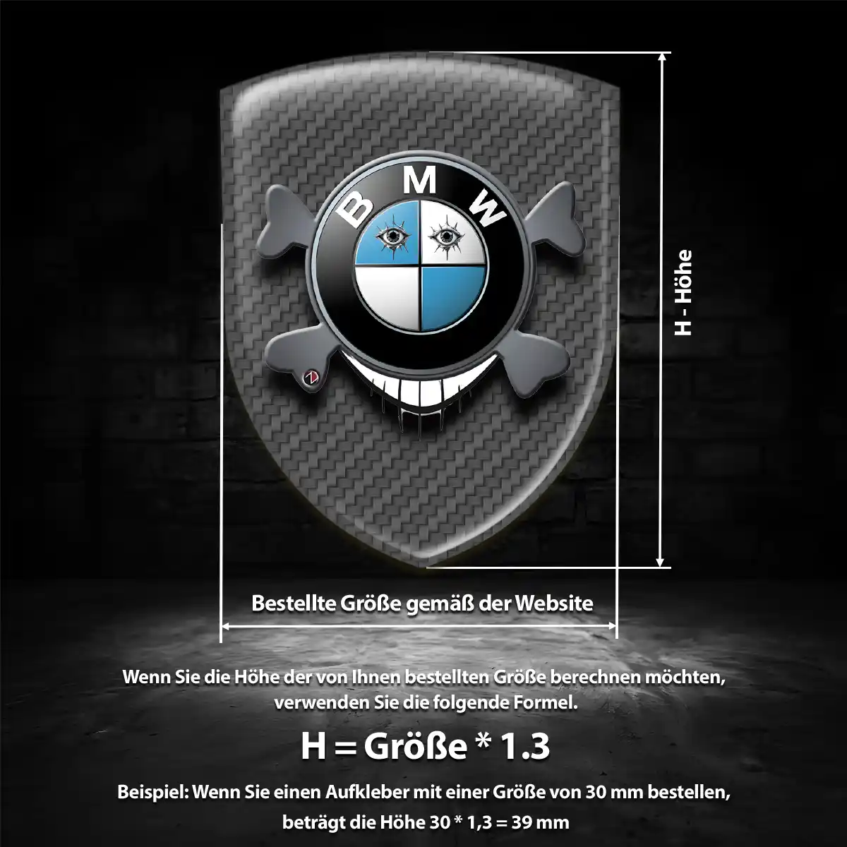 BMW 3D Gel Aufkleber Premiumqualität