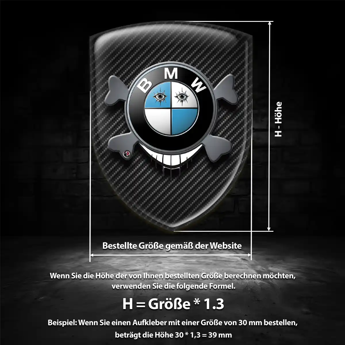 BMW 3D Gel Aufkleber Silikon Auto Hochwertiges Harz