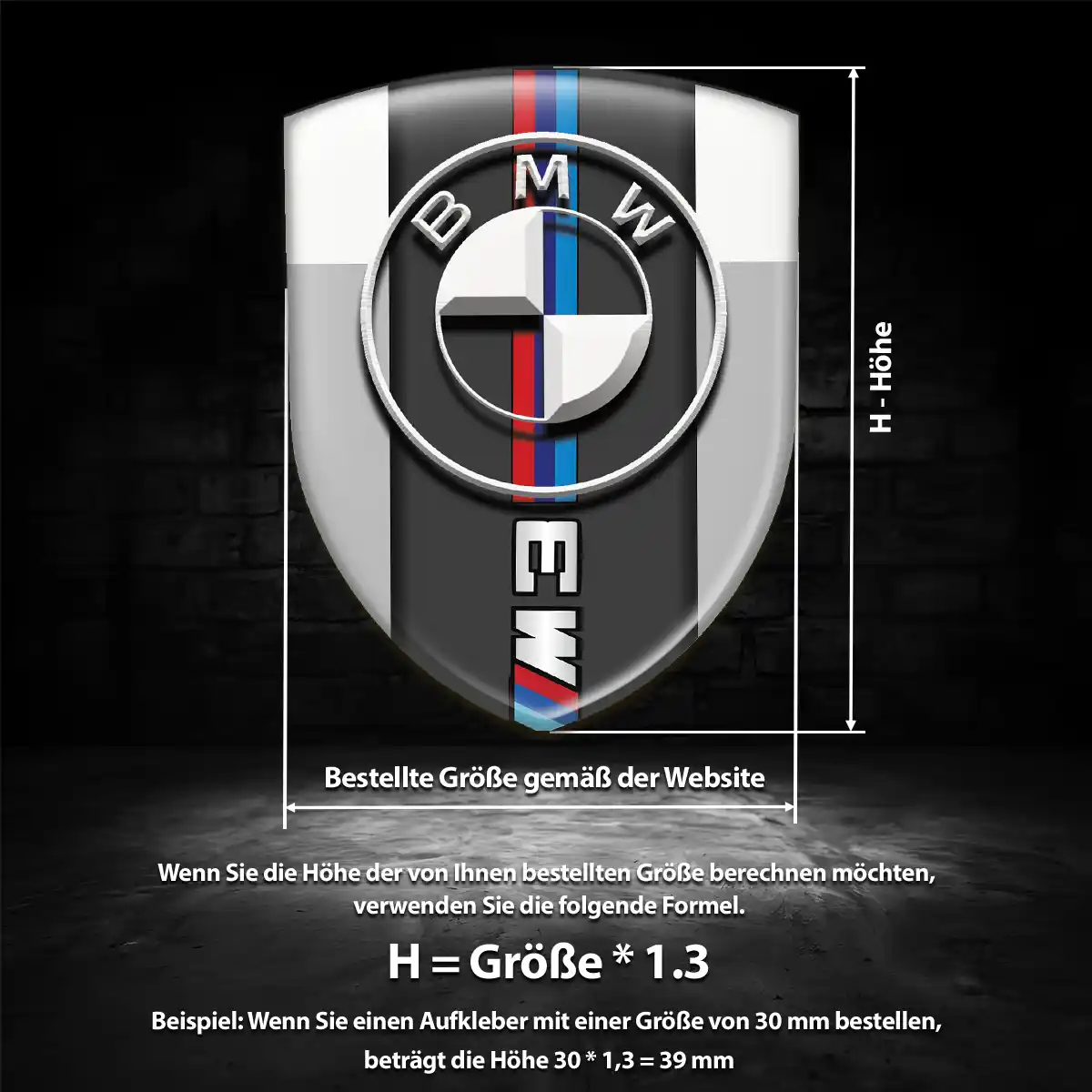 BMW 3D Gel Aufkleber Silikon Auto Hohe Qualität