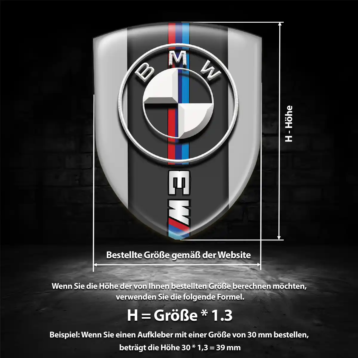 BMW 3D Gel Aufkleber Silikon Auto Limitierte Auflage