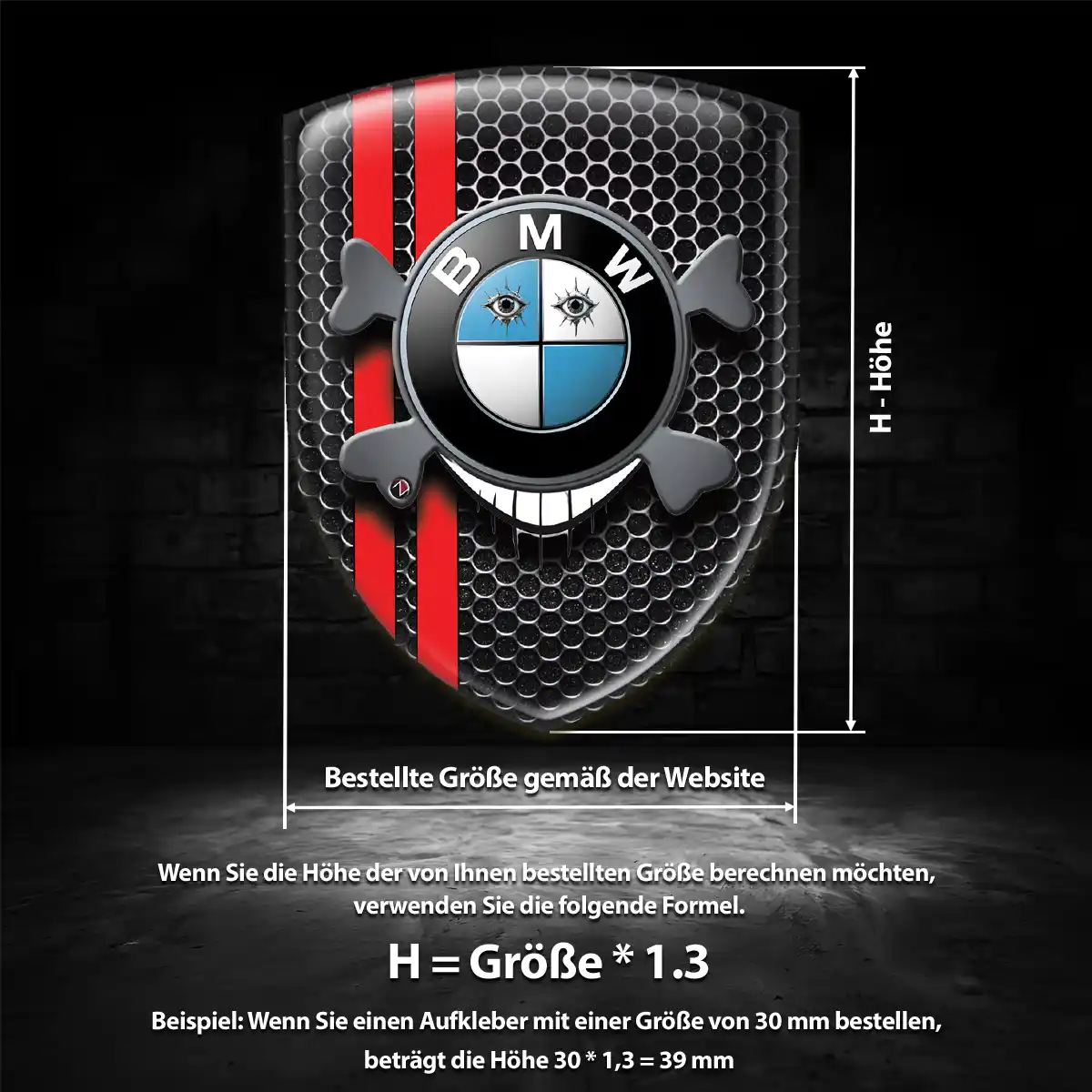 BMW 3D Gel Aufkleber Silikon Auto Luxus-Edition