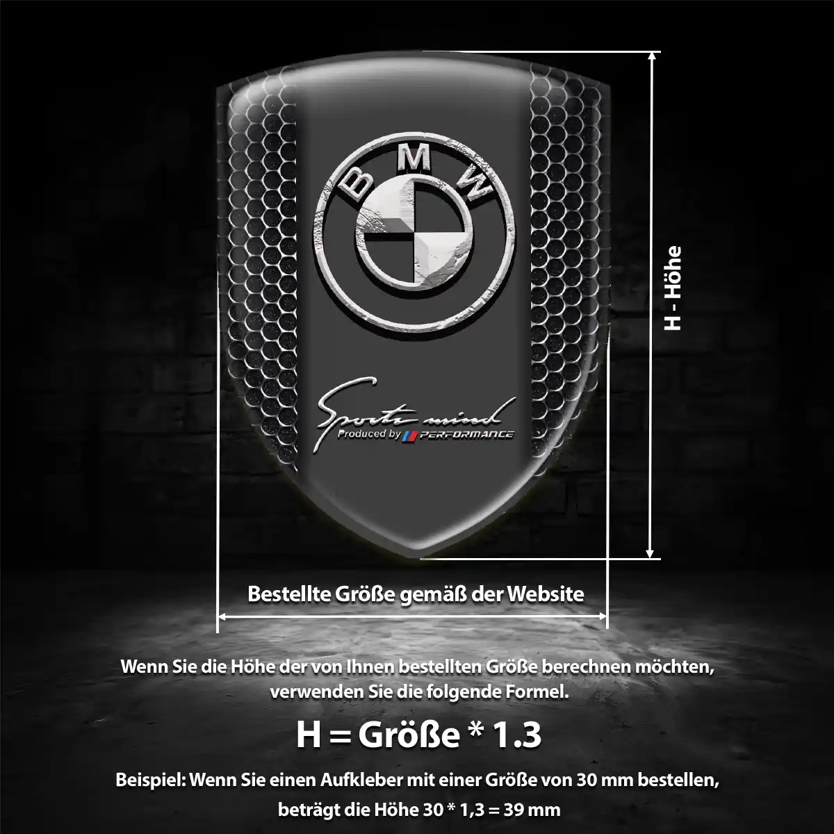 BMW 3D Gel Aufkleber Silikon Auto Premium-Edition