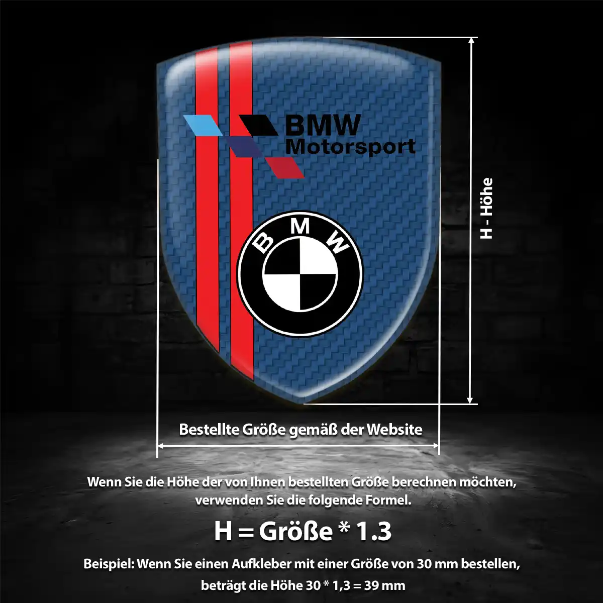 BMW 3D Gel Aufkleber Silikon Auto Premiumqualität