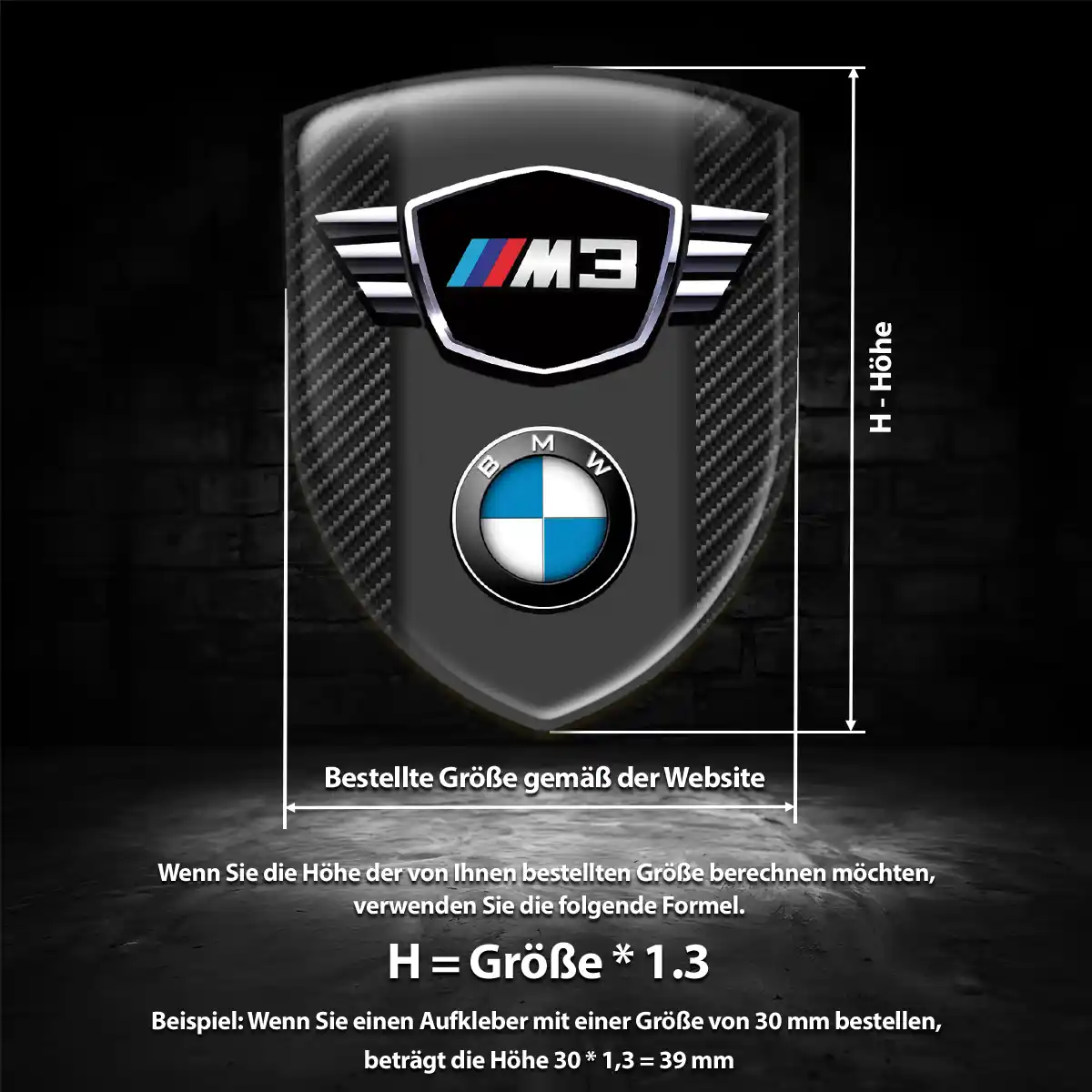 BMW 3D Gel Aufkleber Silikon Limitierte Auflage
