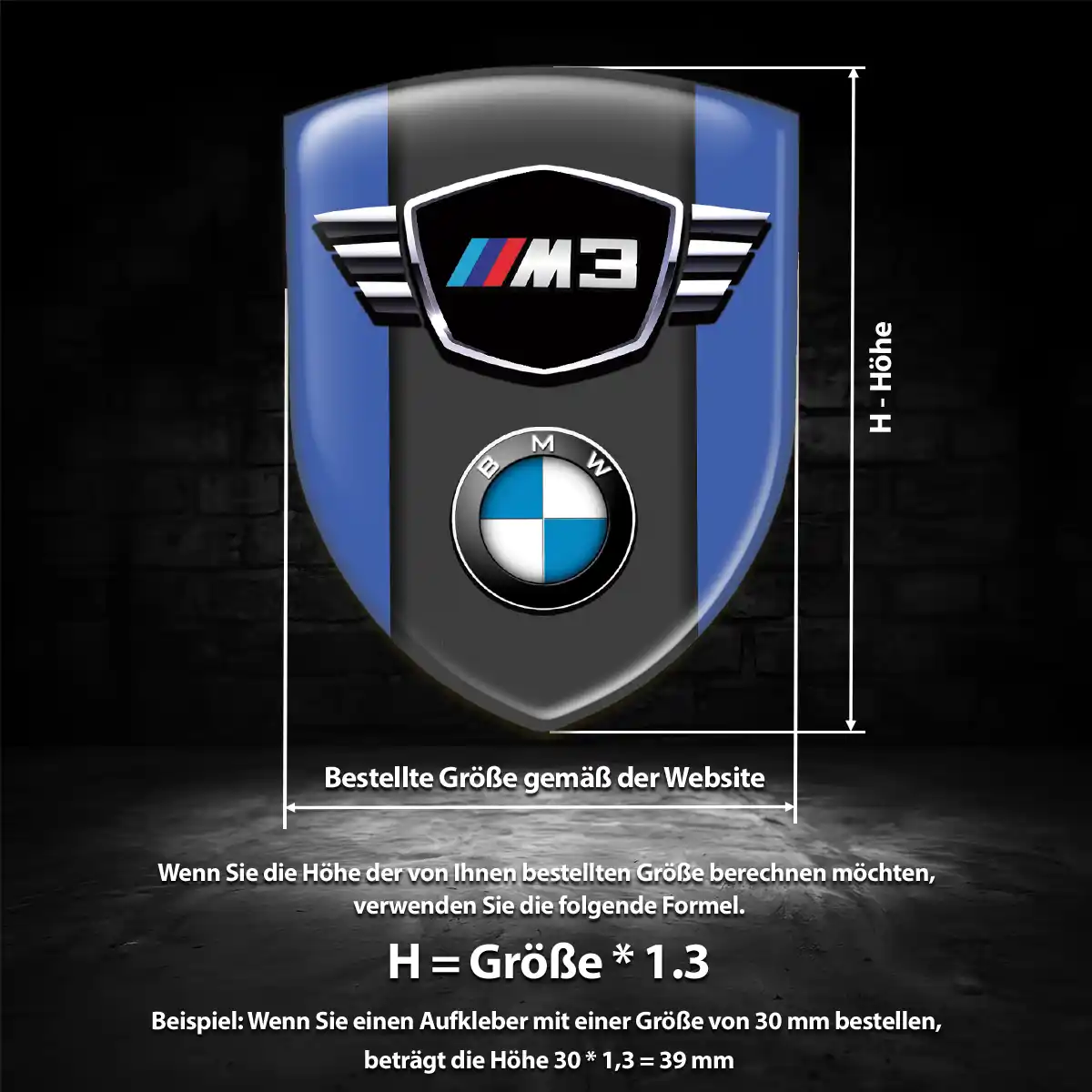 BMW 3D Gel Aufkleber Silikon Premium-Edition