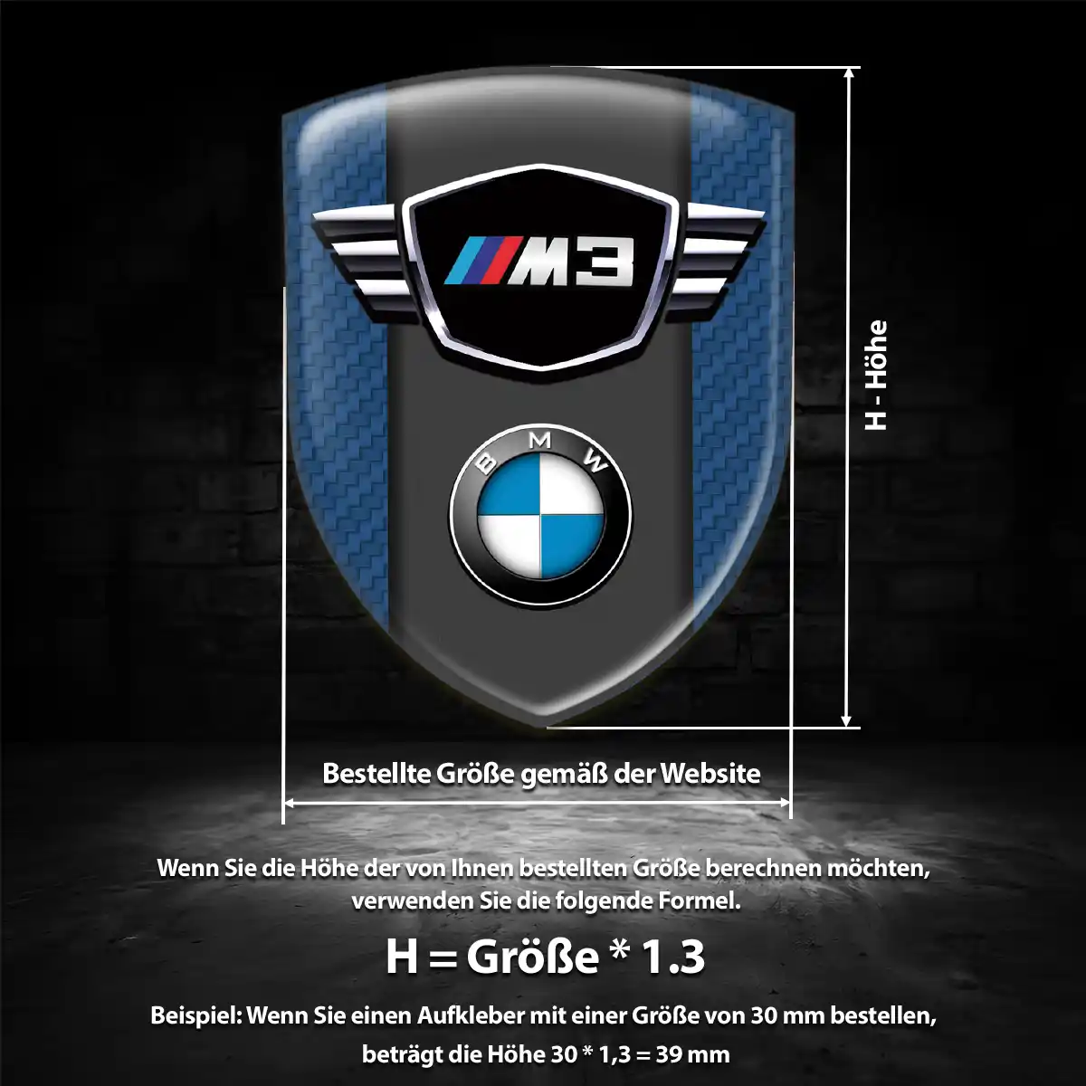 BMW 3D Gel Aufkleber Stilvolles Design