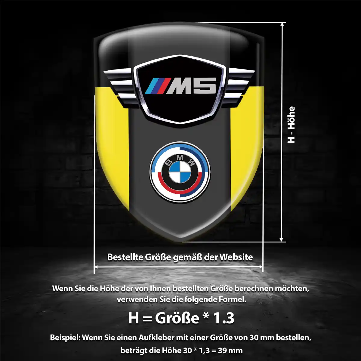 BMW 3D Gel Aufkleber Wappen Auto Hochwertiges Harz