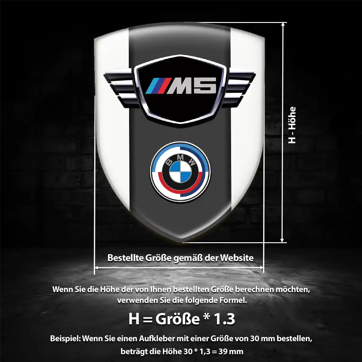 BMW 3D Gel Aufkleber Wappen Auto Premium-Edition