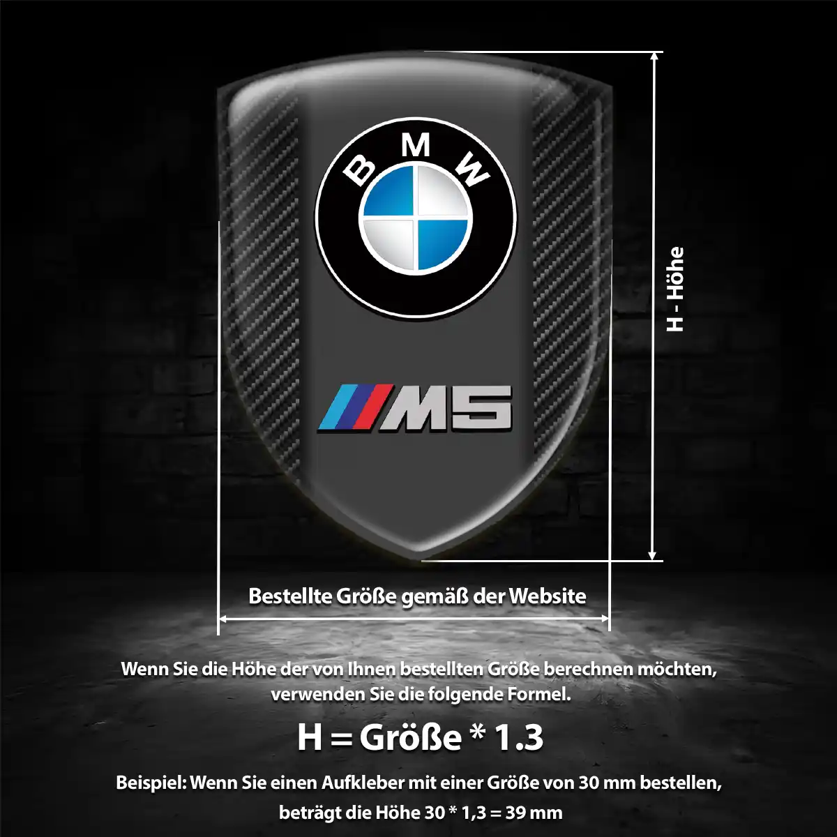 BMW 3D Gel Aufkleber Wappen Hochwertiges Harz