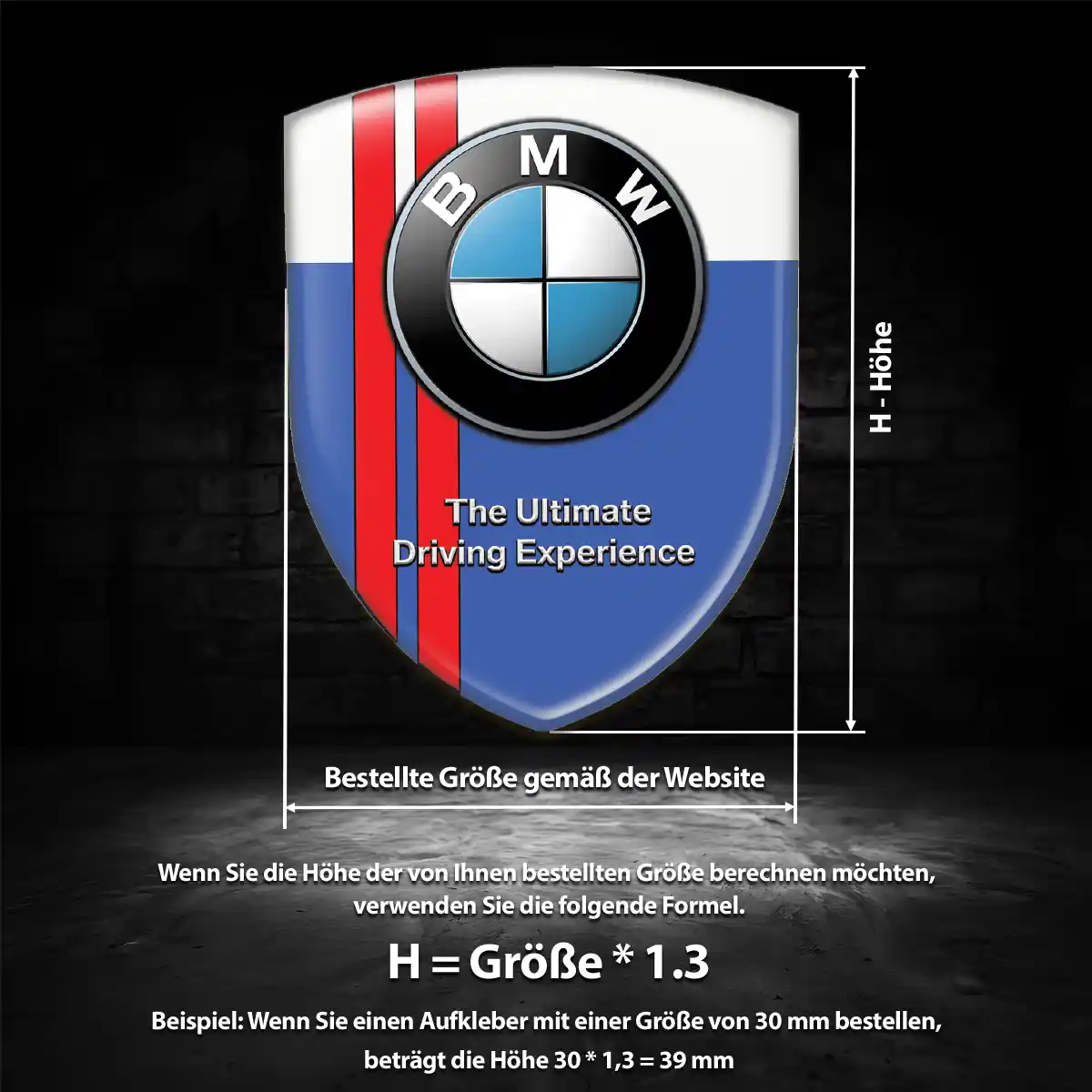 BMW 3D Gel Aufkleber Wappen Limitierte Auflage