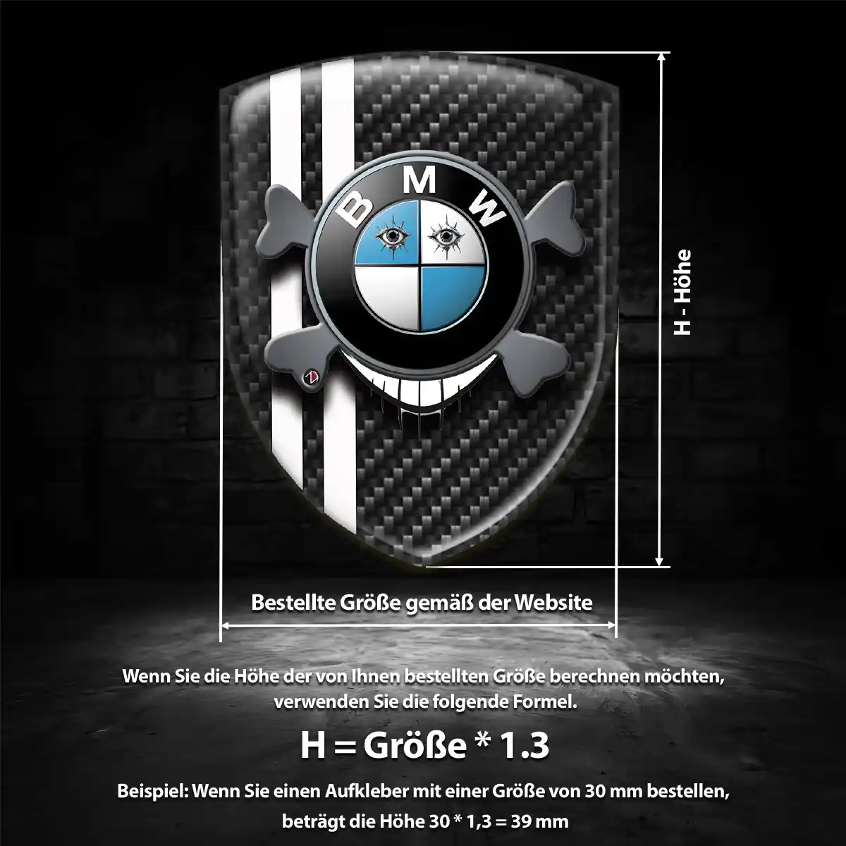 BMW 3D Gel Aufkleber Wappen Premium-Edition