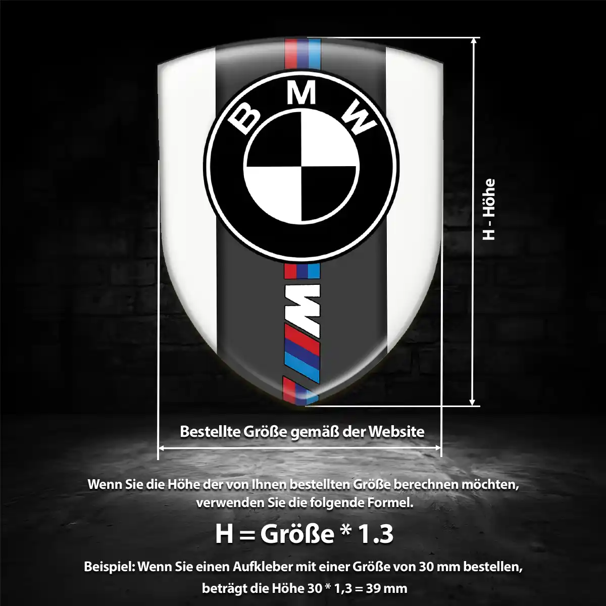 BMW 3D Gel Aufkleber Wappen Premiumqualität