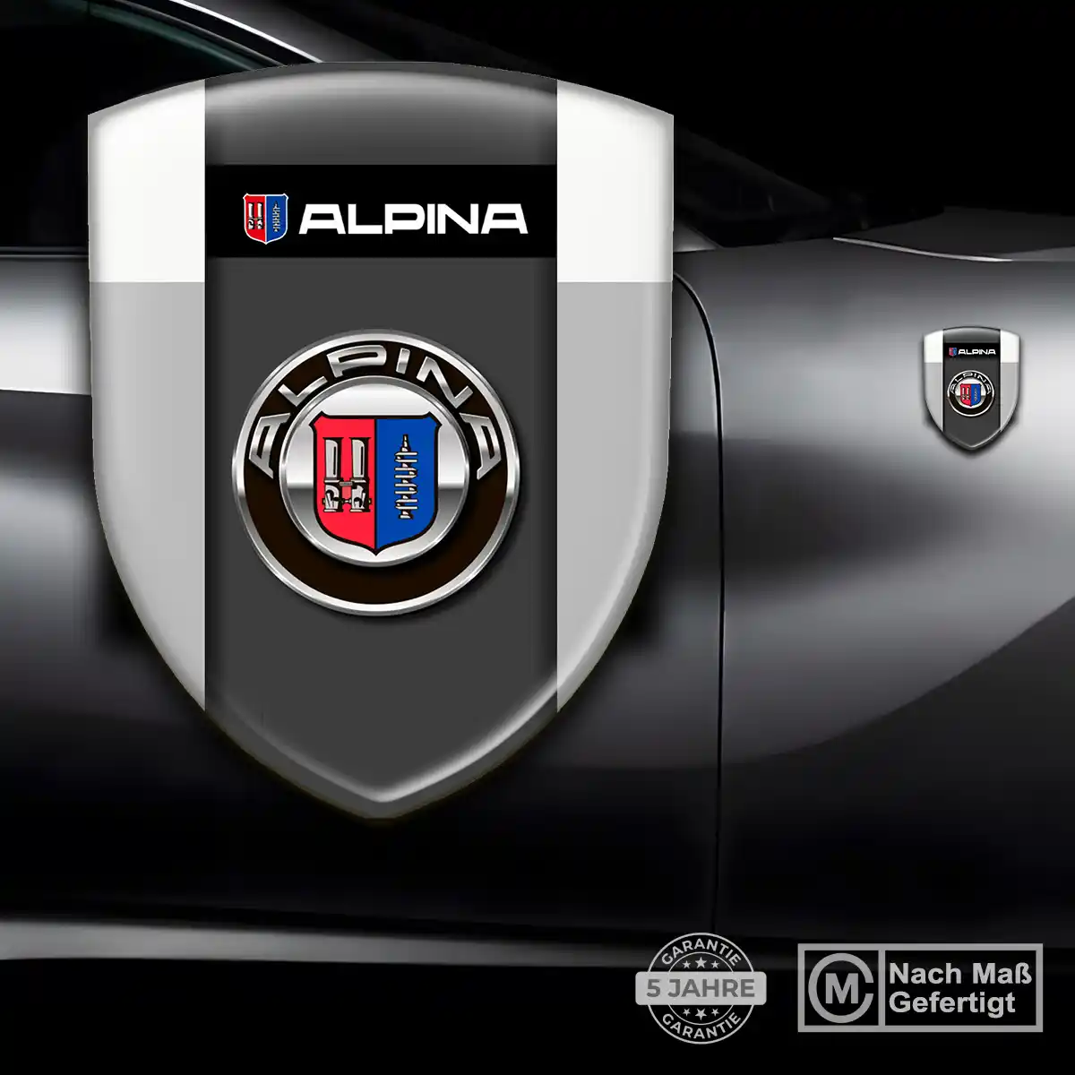 BMW Alpina 3D Gel Aufkleber Auto Stilvolles Design