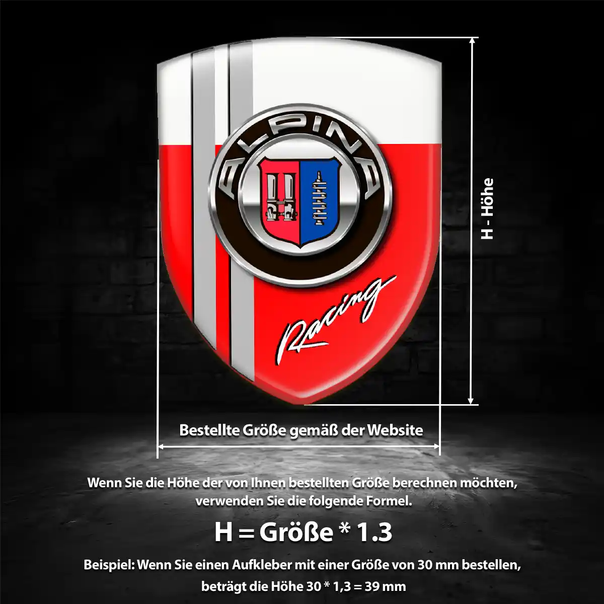 BMW Alpina 3D Gel Aufkleber Emblem Auto Hohe Qualität