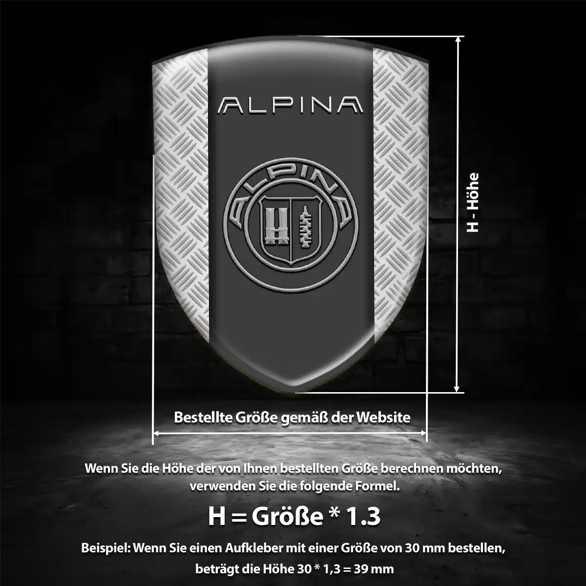 BMW Alpina 3D Gel Aufkleber Emblem Auto Stilvolles Design
