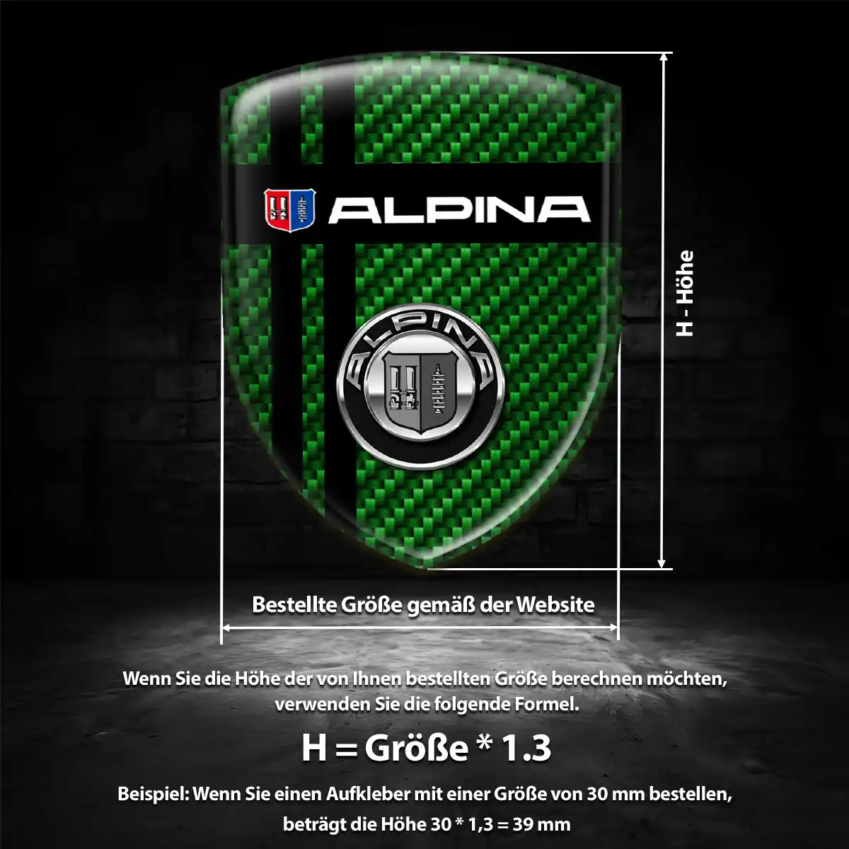 BMW Alpina 3D Gel Aufkleber Emblem Hohe Qualität
