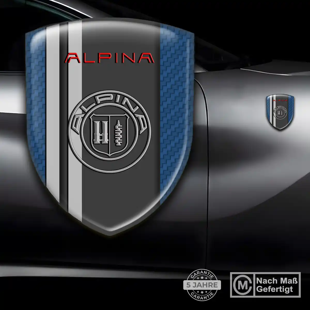 BMW Alpina 3D Gel Aufkleber Emblem Stilvolles Design