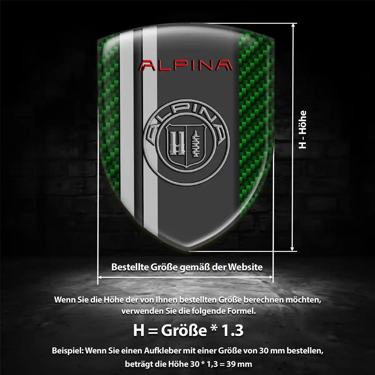 BMW Alpina 3D Gel Aufkleber Embleme Auto Hohe Qualität