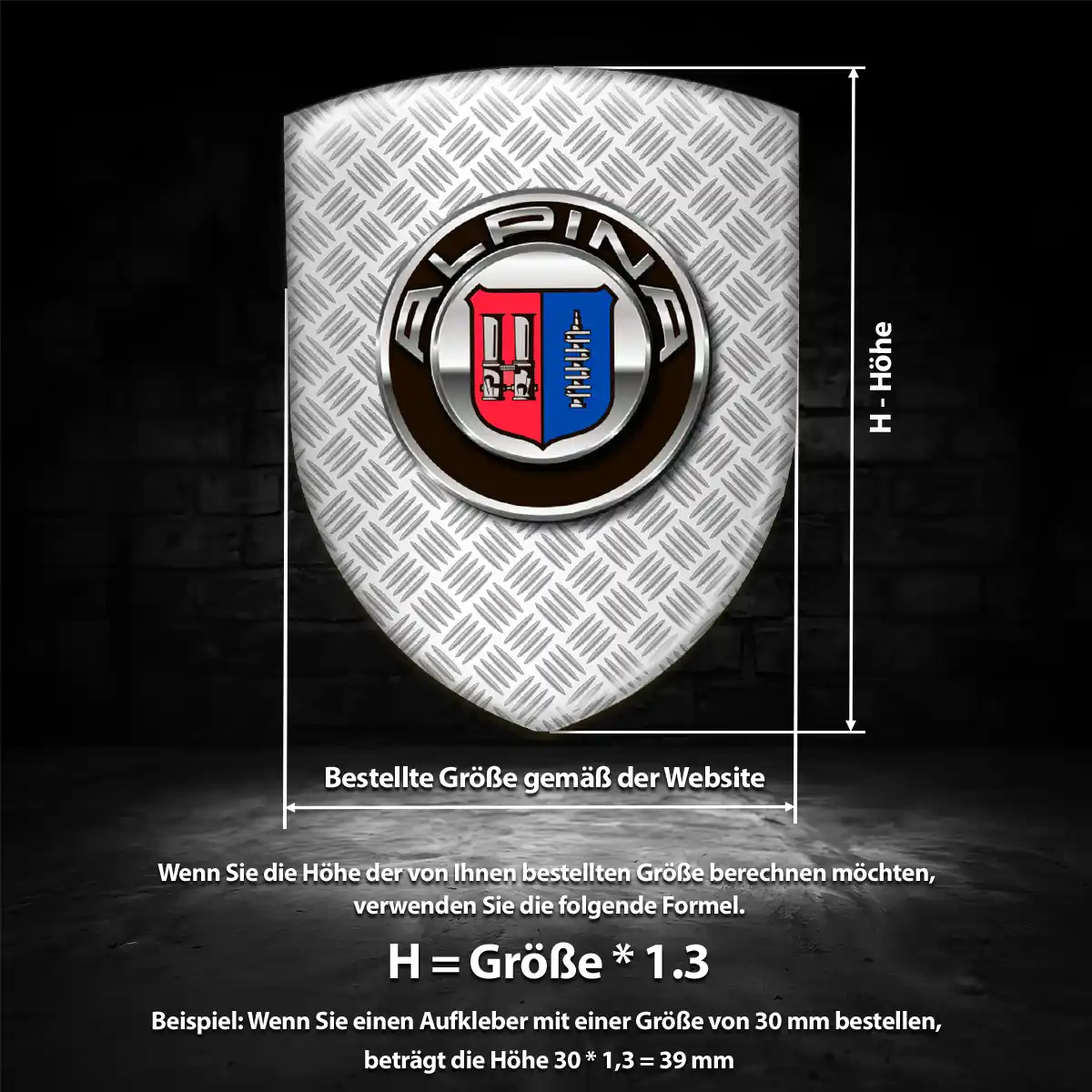 BMW Alpina 3D Gel Aufkleber Embleme Hohe Qualität