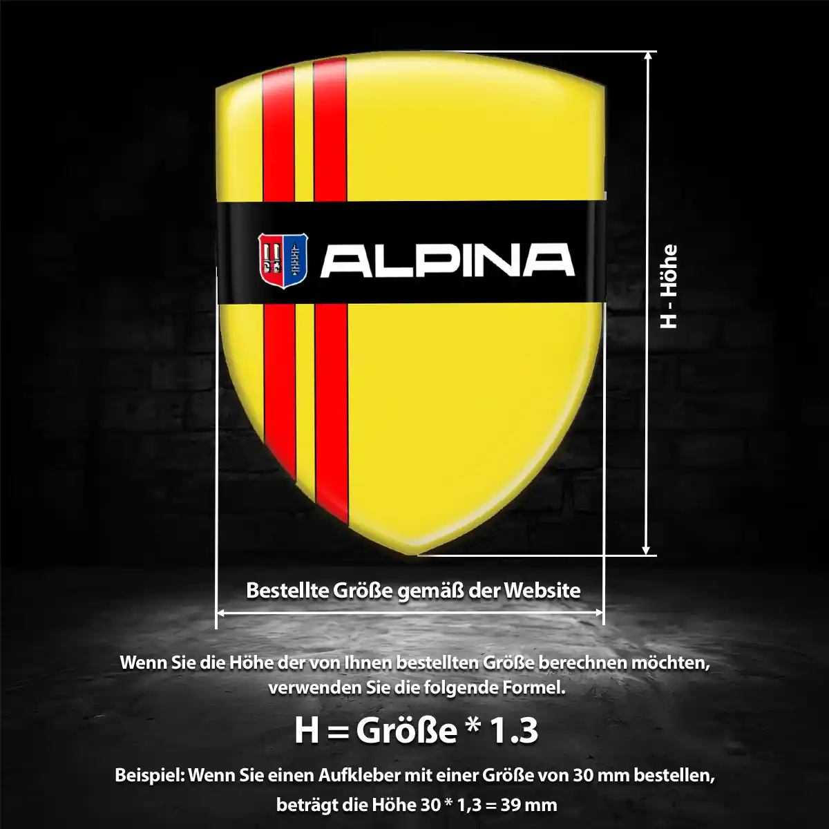 BMW Alpina 3D Gel Aufkleber Silikon Auto Hohe Qualität