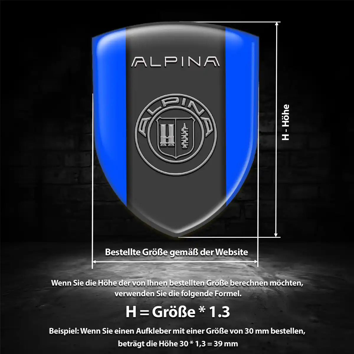 BMW Alpina 3D Gel Aufkleber Stilvolles Design