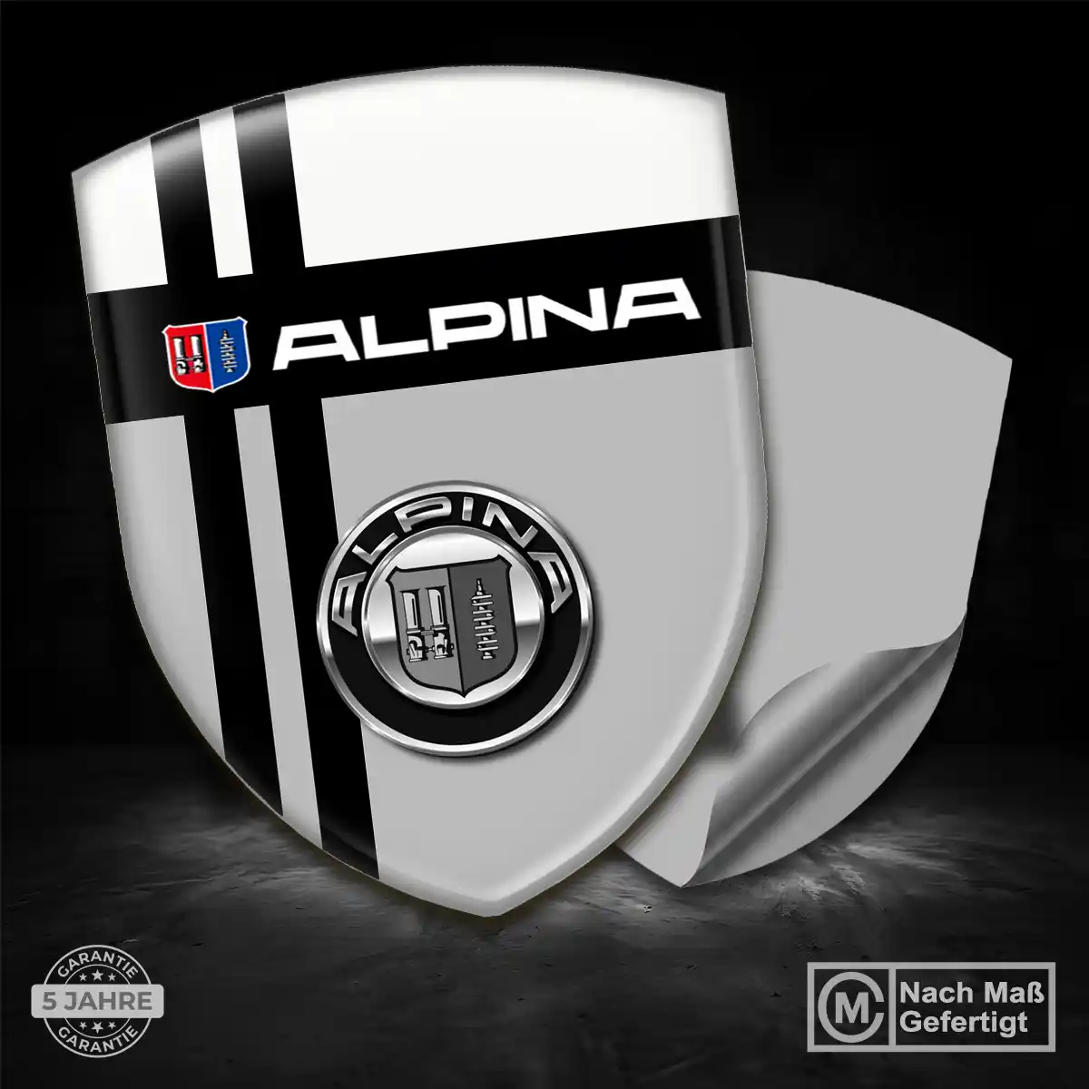 BMW Alpina 3D Gel Aufkleber Wappen Auto Stilvolles Design