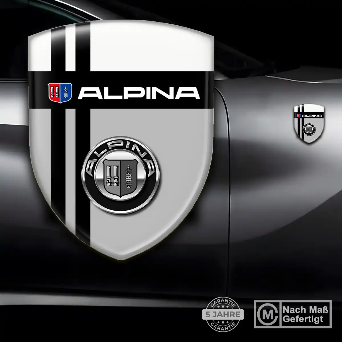 BMW Alpina 3D Gel Aufkleber Wappen Auto Stilvolles Design