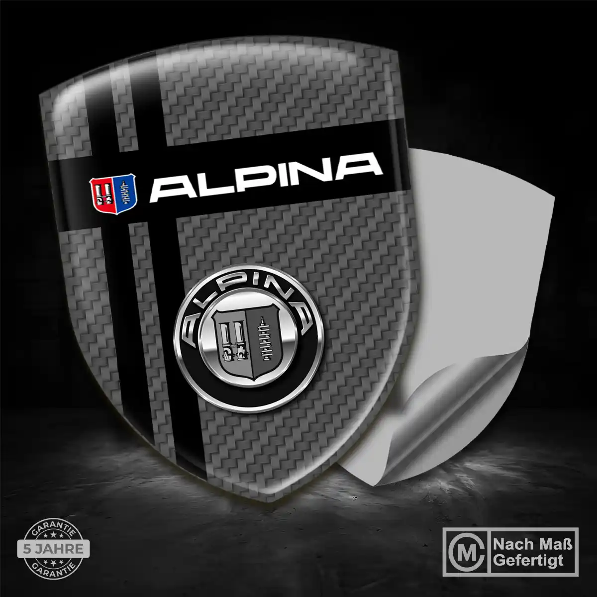 BMW Alpina 3D Gel Aufkleber Wappen Stilvolles Design