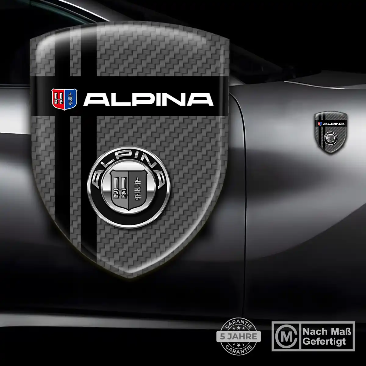 BMW Alpina 3D Gel Aufkleber Wappen Stilvolles Design
