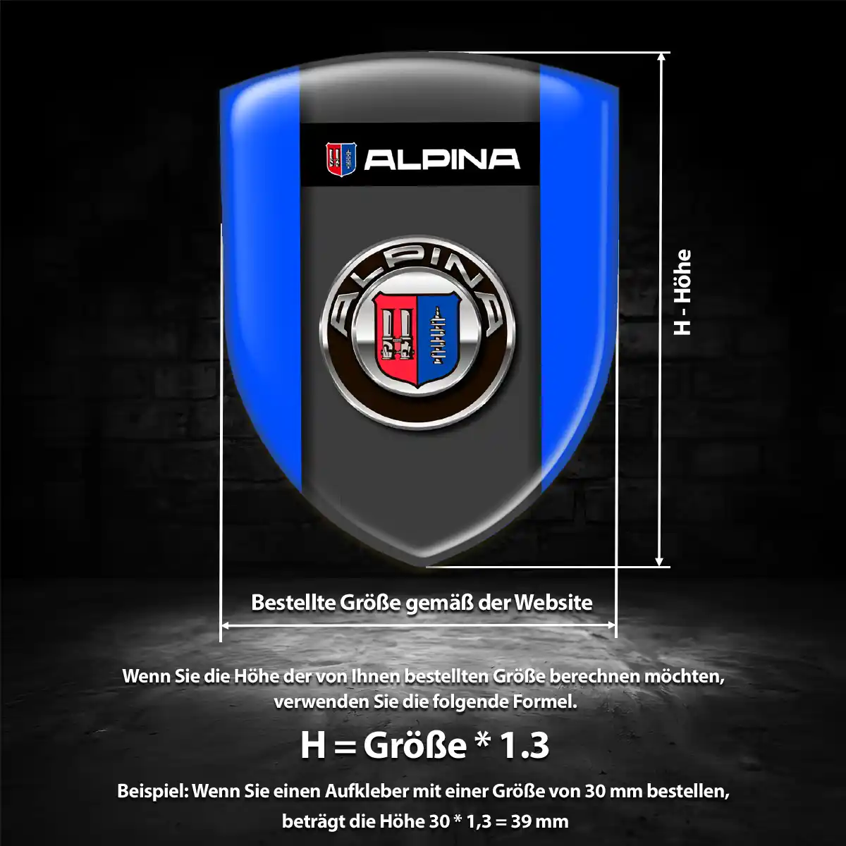 BMW Alpina Aufkleber 3D Gel Emblem Auto Hohe Qualität