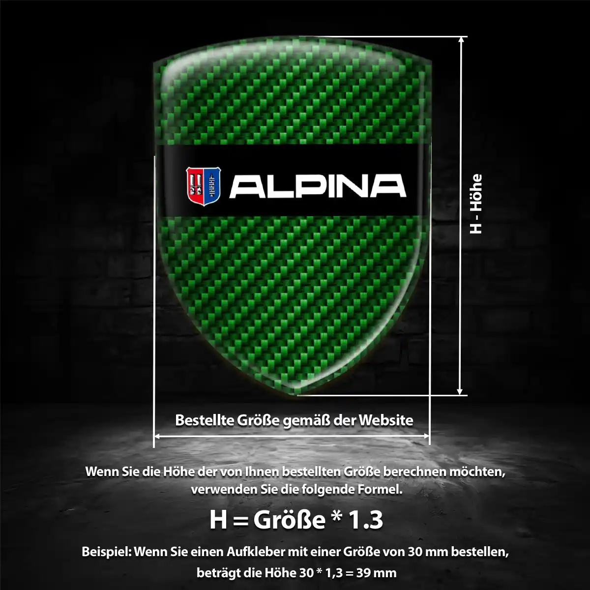 BMW Alpina Aufkleber 3D Gel Emblem Auto Stilvolles Design