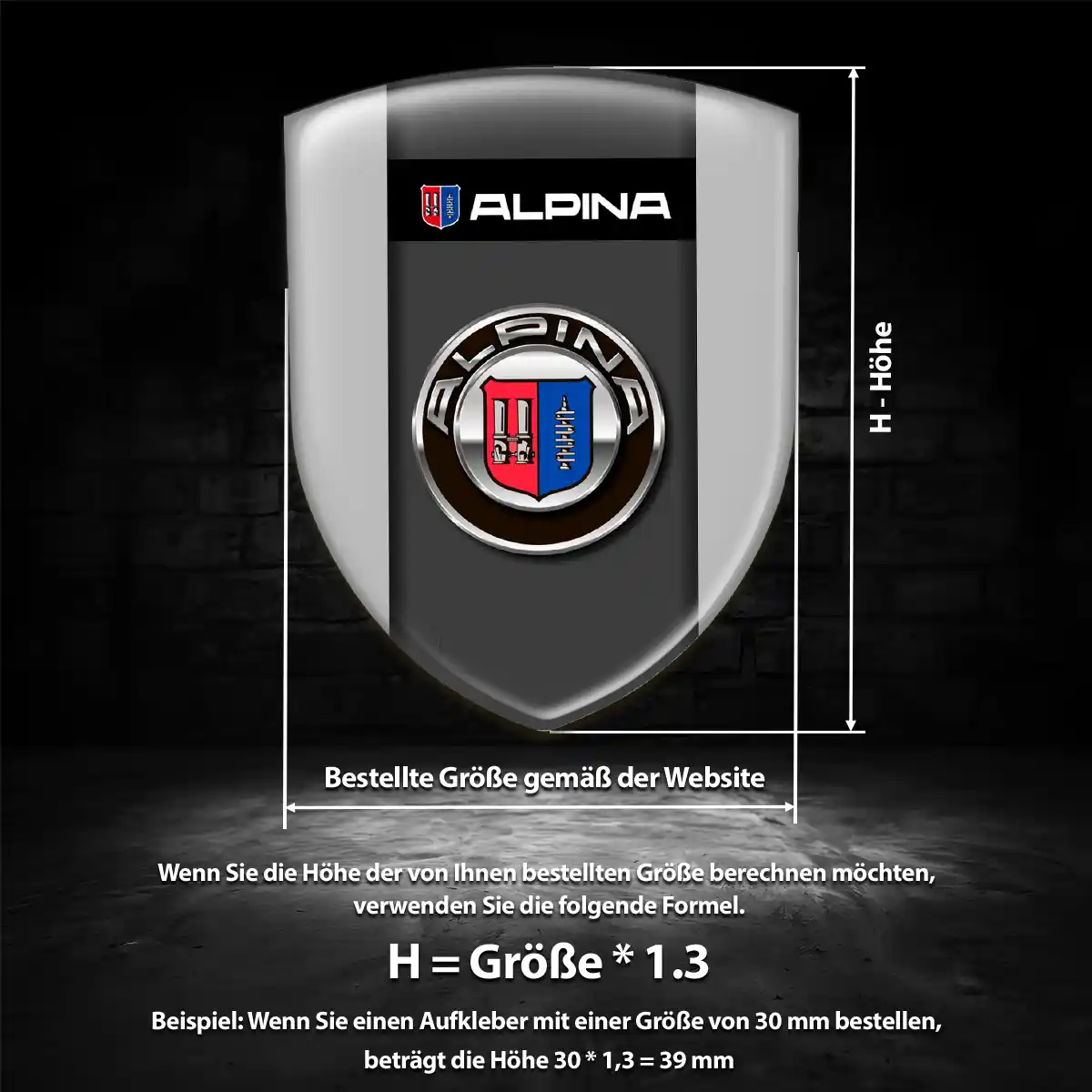 BMW Alpina Aufkleber 3D Gel Emblem Hohe Qualität