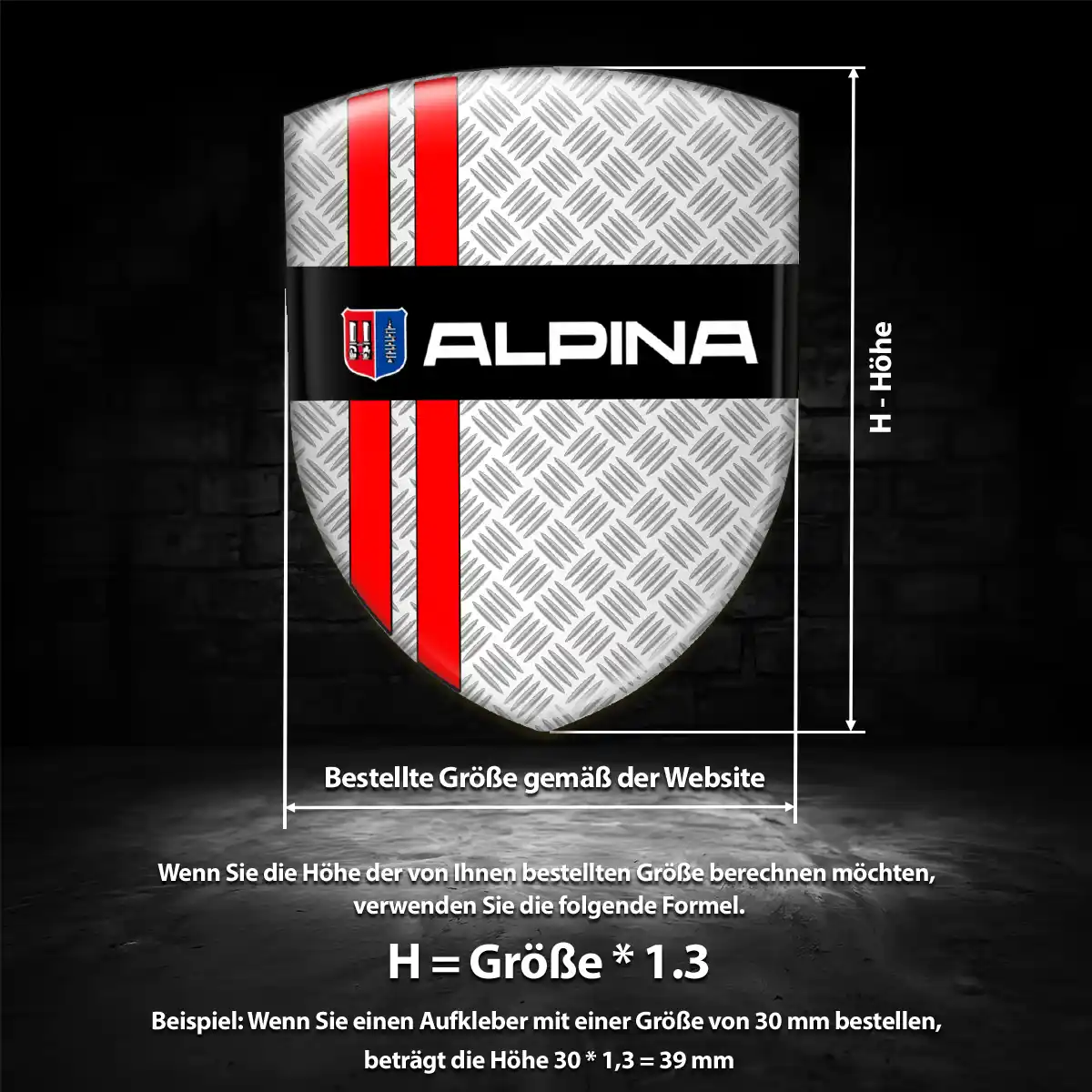 BMW Alpina Aufkleber 3D Gel Embleme Auto Hohe Qualität