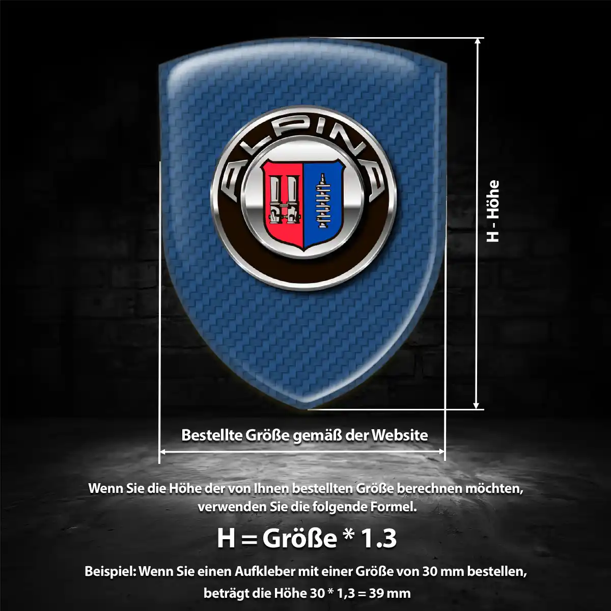 BMW Alpina Aufkleber 3D Gel Wappen Auto Stilvolles Design