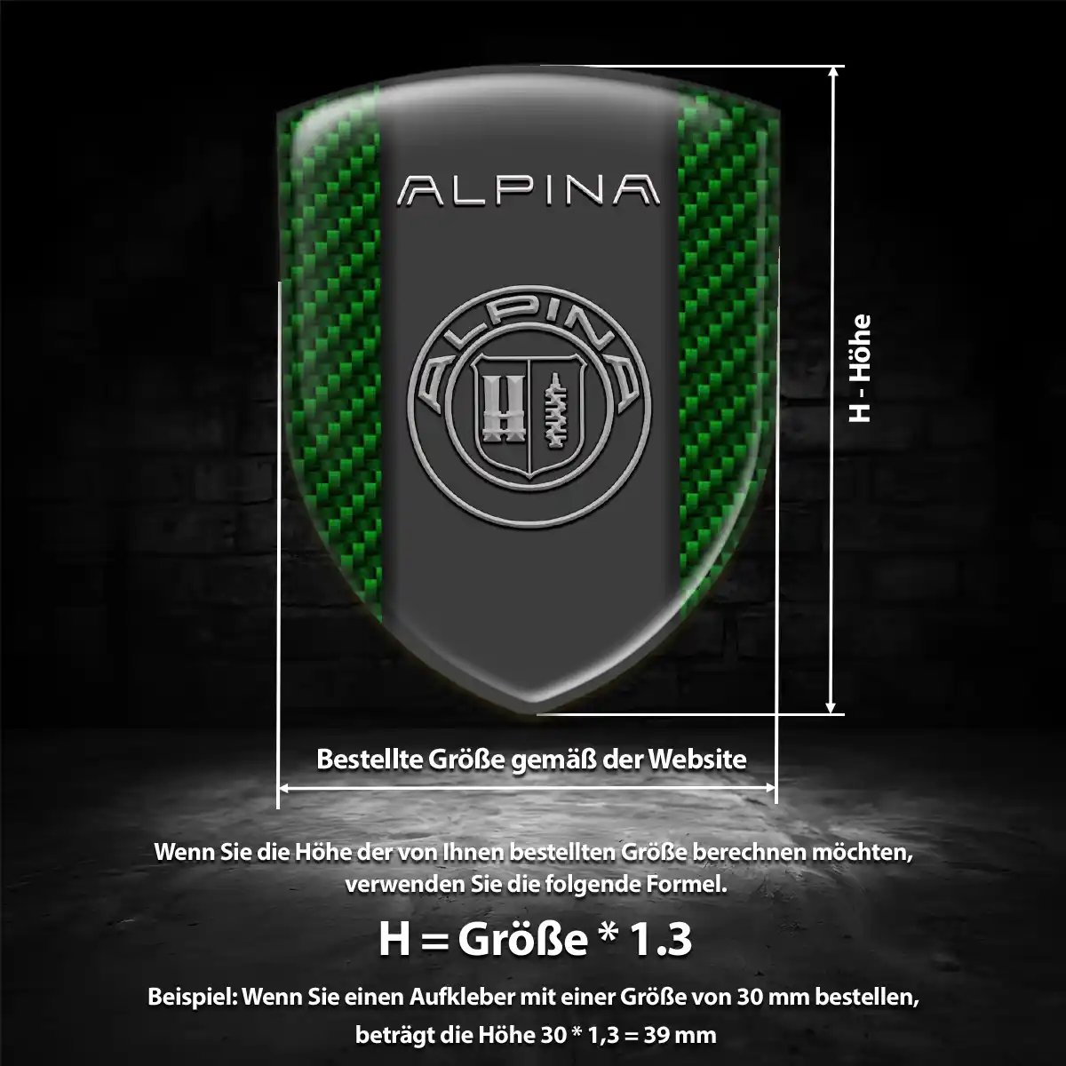 BMW Alpina Aufkleber Emblem Auto Hohe Qualität