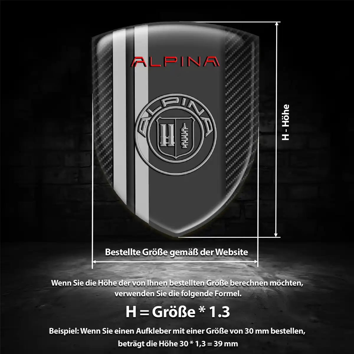 BMW Alpina Aufkleber Emblem Premium-Edition