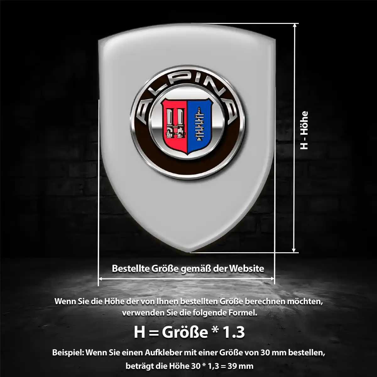 BMW Alpina Aufkleber Emblem Stilvolles Design