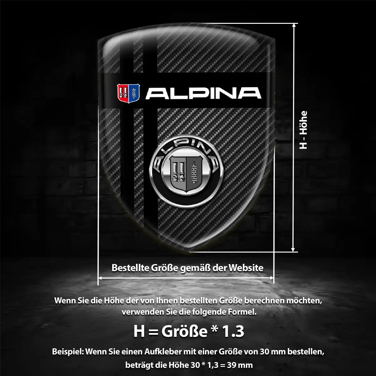 BMW Alpina Aufkleber Emblem Wappen Auto Stilvolles Design