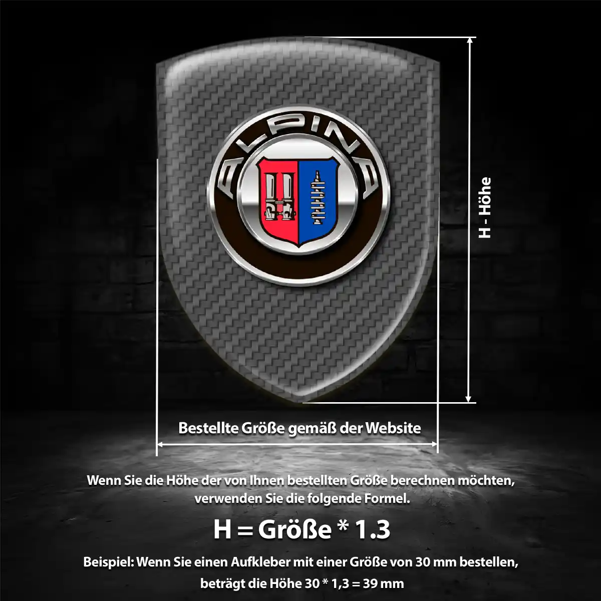 BMW Alpina Aufkleber Emblem Wappen Hohe Qualität